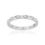 Bague argent 925 zirconias - vue 1
