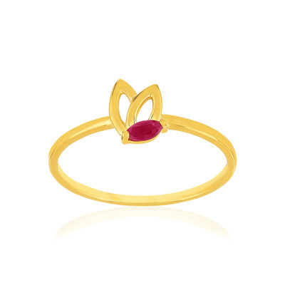 Bague or 375 jaune rubis