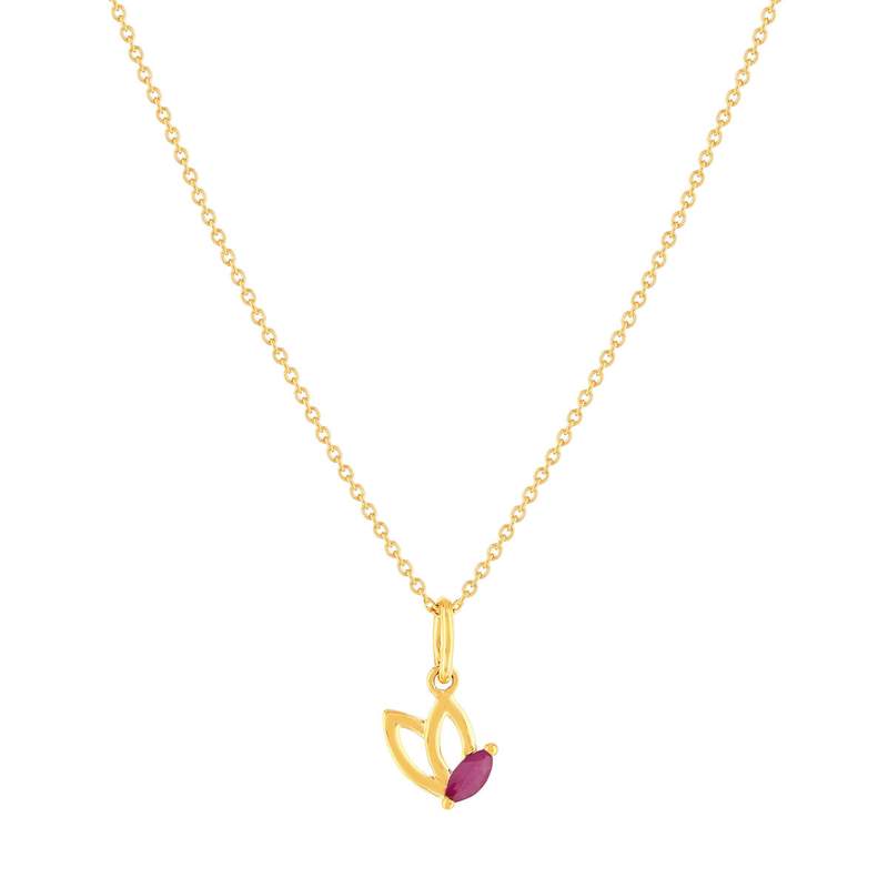 Collier or 375 jaune rubis 45cm avec anneau de raccourcissement à 42cm - vue 1