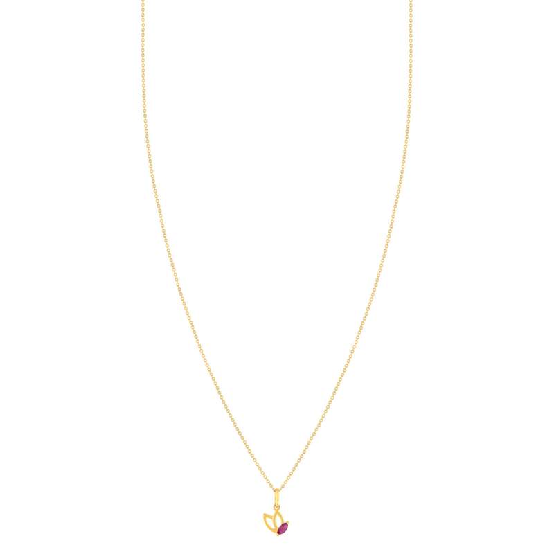 Collier or 375 jaune rubis 45cm avec anneau de raccourcissement à 42cm - vue 2