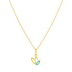 Collier or 375 jaune emeraudes 45cm avec anneau de raccourcissement à 42cm - vue 1