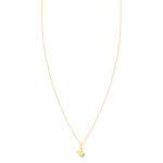 Collier or 375 jaune emeraudes 45cm avec anneau de raccourcissement à 42cm - vue 2