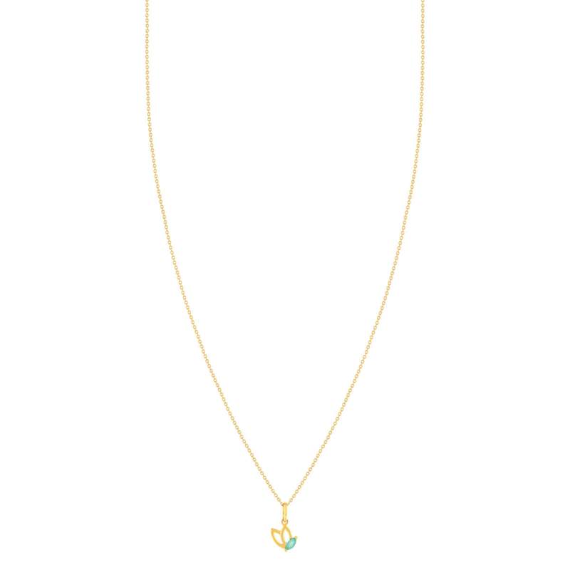 Collier or 375 jaune emeraudes 45cm avec anneau de raccourcissement à 42cm - vue 2