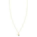 Collier or 375 jaune saphirs 45cm avec anneau de raccourcissement à 42cm - vue 2