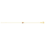 18cm 2-tone robijn en diamanten armband in 375 geel goud met 16cm verkortende ring - bekijk 2