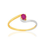 Bague 2 ors 375 rubis - vue 1