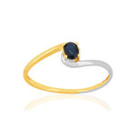 Bague 2 ors 375 saphir - vue 1
