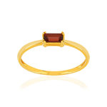 Bague or 375 jaune grenat - vue 1