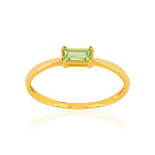 Gold ring 375 yellow peridot