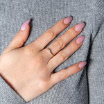 375 yellow gold ring with treated blue topazes - worn view 1