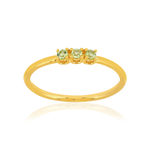 Bague or 375 jaune péridots - vue 1