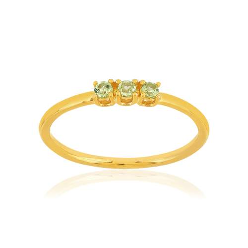 Gold ring 375 yellow peridots