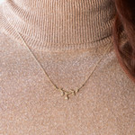 Collier or 375 jaune 45 cm - vue porté 2