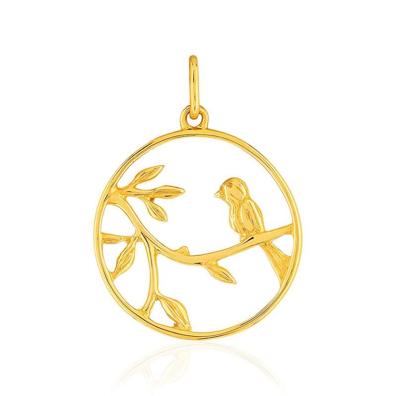 Pendentif or 375 jaune - vue 1