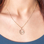 Pendentif or 375 jaune - vue porté 1
