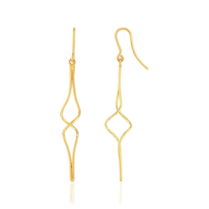 Boucles d'oreille or 375 jaune - vue 1