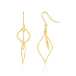 Boucles d'oreille or 375 jaune - vue 1