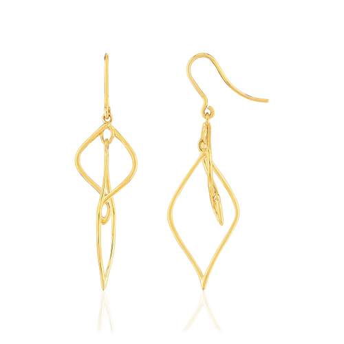 Boucles d'oreille or 375 jaune