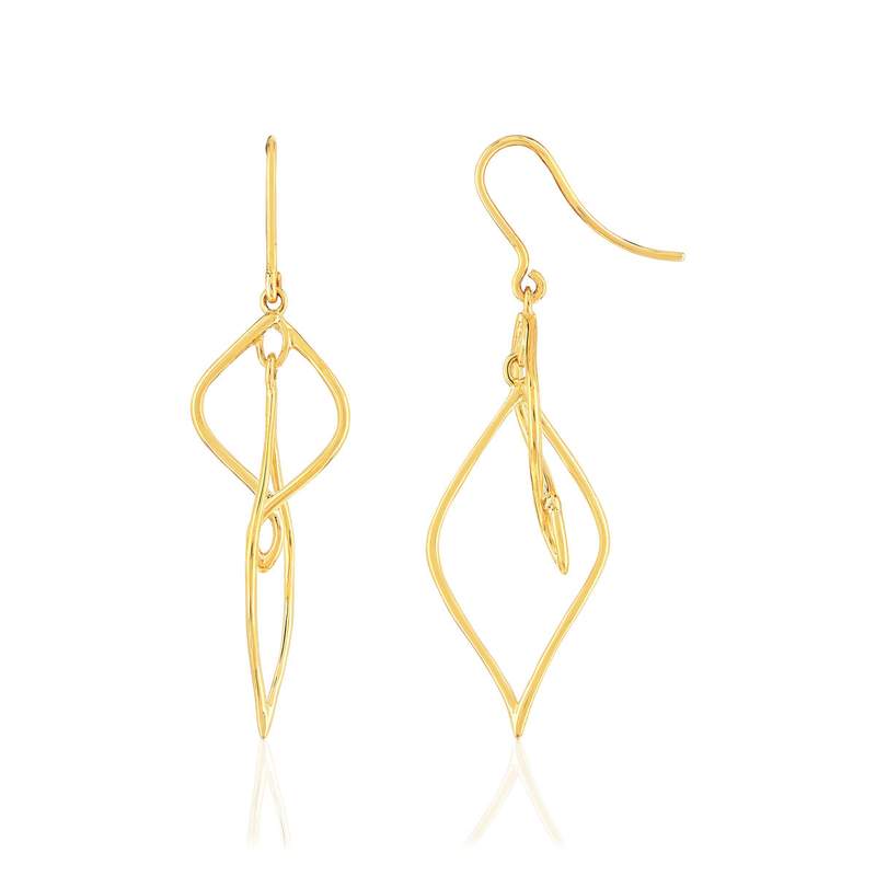 Boucles d'oreille or 375 jaune - vue 1