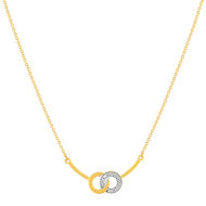 Collier or 375 jaune 2 tons diamants