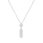 Collier or 375 blanc diamants longueur réglable 42 à 38cm - vue 1