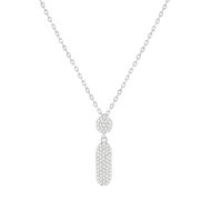 Collier or 375 blanc diamants