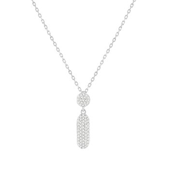 Collier or 375 blanc diamants longueur réglable 42 à 38cm