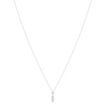 Collier or 375 blanc diamants longueur réglable 42 à 38cm - vue 2