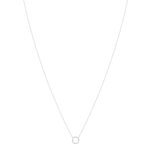 Collier or 375 blanc diamants - vue 2