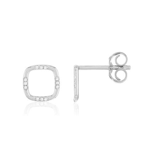 375 white gold diamond earrings