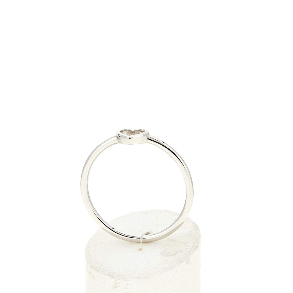 Bague argent motif coeur - vue 2