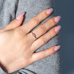 Bague argent motif coeur - vue porté 1