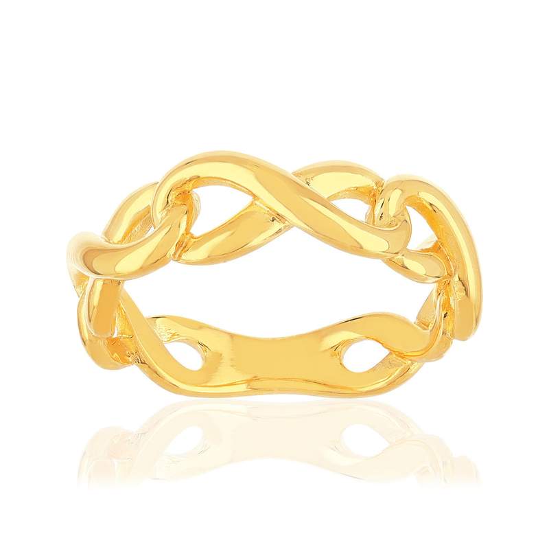 Bague plaqué or jaune - vue 1