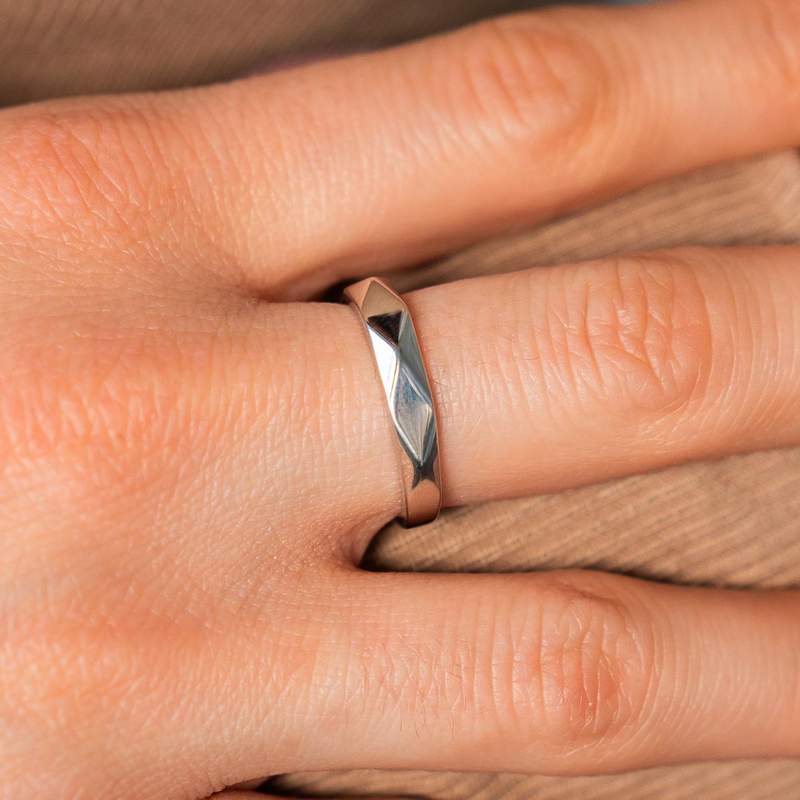 Bague argent - vue porté 1