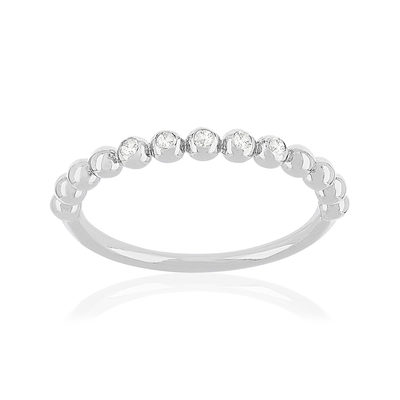 Bague argent zirconias