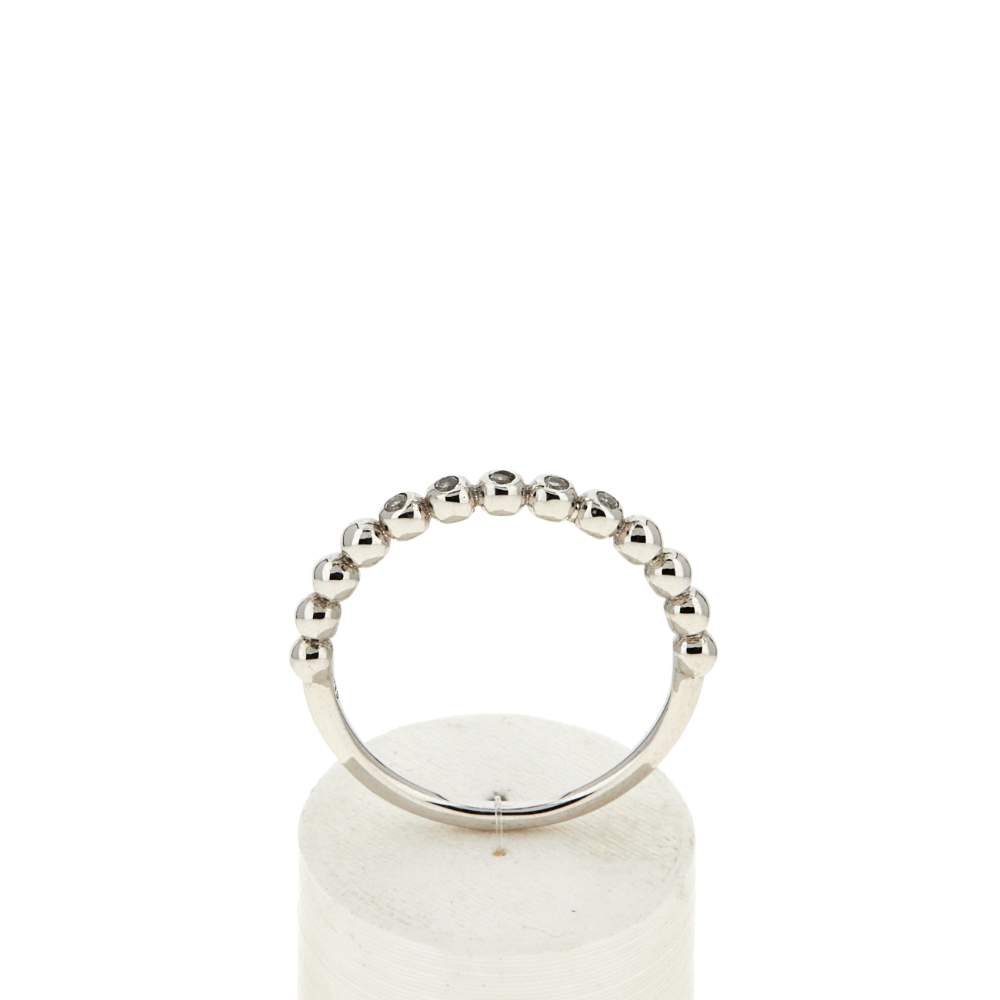 Bague argent zirconias - vue 1