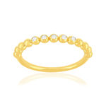 Bague plaqué or jaune zirconias - vue 1