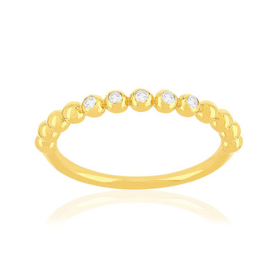 Bague plaqué or jaune zirconias