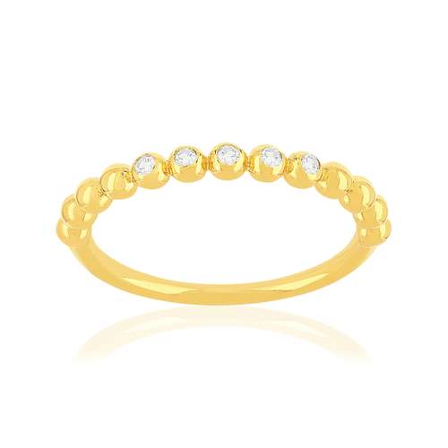 Bague plaqué or jaune zirconias