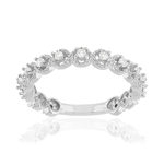 Bague argent zirconias - vue 1