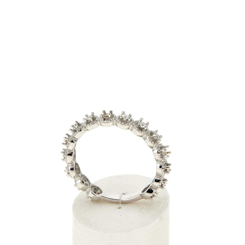 Bague argent zirconias - vue 2