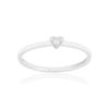 Bague argent zirconias motif coeur - vue V1