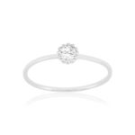 Bague argent zirconias - vue 1