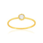 Bague plaqué or jaune zircons - vue 1