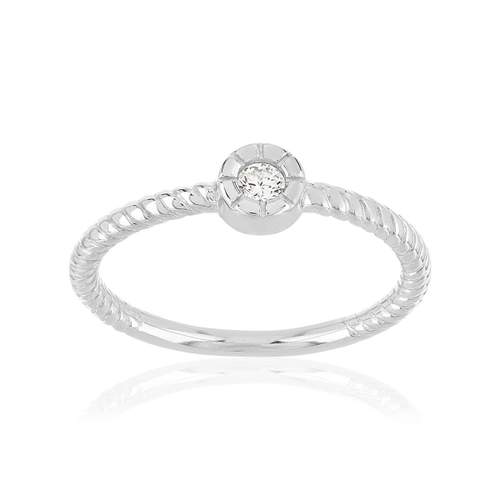 Bague argent zirconias