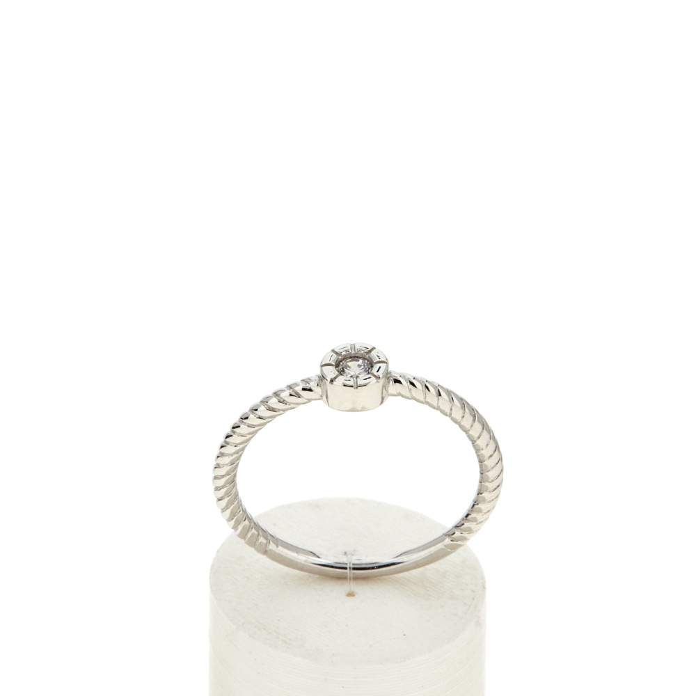 Bague argent zirconias - vue 1