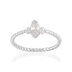 Bague argent zirconias - vue 1