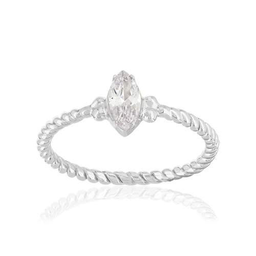 Bague argent zirconias