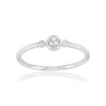Bague argent zirconias - vue 1