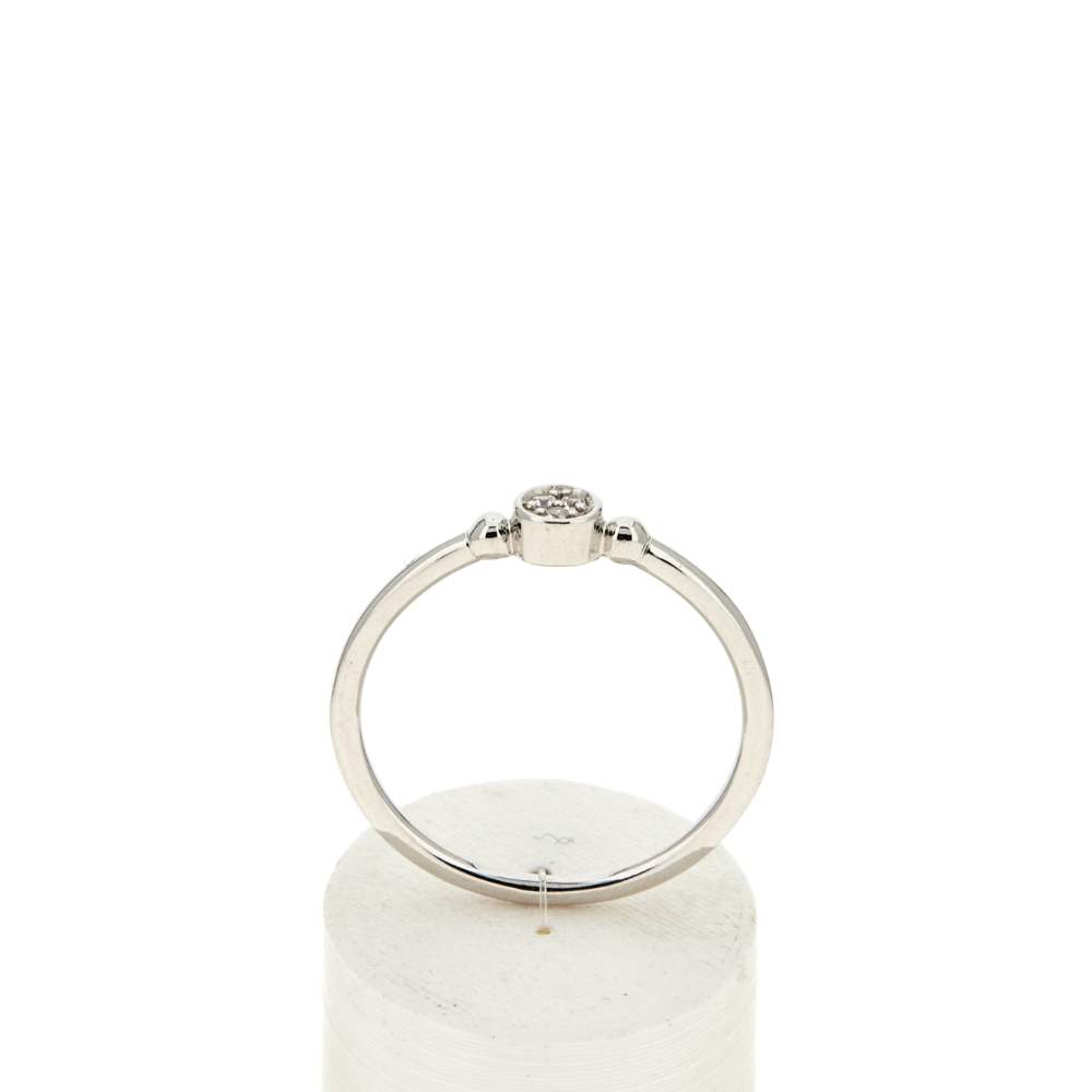 Bague argent zirconias - vue 1